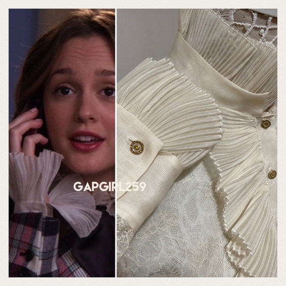 SOLD Oscar de la Renta Ruffle top 6 ASO Gossip - Picture 3 of 14